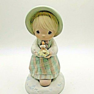 Vintage 1988 Precious Moments December 110116 Porcelain Figurine Enesco